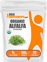 BulkSupplemen.com Organic Alpha Grass Mills - Alpha Addition, Green Superfood Mills - Vegan & Gluten Free, 5g per Serving, 100g (3,5 oz) (Pakuotėje yra 1)