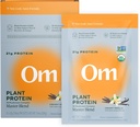 Om Master Bland Vegan baltymo milteliai, vanilė, 21g augalų baltymų - organinis grybų papildas su 10 grybų kompleksu, Ashwagandha, BCAA ir vitaminas B12 - viena paslauga (10 count)
