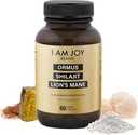 I Am Joy co. Ormus Shilajit Lion's Mane - Ultimate Brain Power! Monoatomic 24k Gold - The Only Blend of Its Kind for Energy, Memory, & Focus - 60 Vegan Capsules