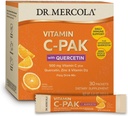 Dr. Mercola Vitaminas C- PAK su Quercetin - Dienos imuninis palaikymas Geriamasis - Cinkas ir vitaminas D3 Blend - Nemokamas - Šašlykinis apelsinų skonio - 30 Paketų