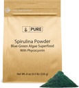 PURE ORIGINAL INGREDIENTS Spirulina milteliai (8 oz) Plant-based Complete proteinas, Ne GMO
