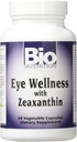 Bio Nutrition Eye Wellness 60 Vegetarian Capsules ® 124; Zeaksantinas ® 124; 60 Patalpos butelyje ® 124; Palaiko akis ir Vizija Sveikata ® 124; Vitaminas A & Cinkas