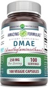 Amazonės formulės DMAE priedas - 124; 250 Mg, 124; Veggie kapsulės - 124; Non- GMO - 124; Gluten- Free, 124; Pagaminta JAV (1 paketas, 100 skaičius)
