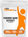 BulkSupples.com Yohimbe ekstraktas Milteliai - Yohimbe Bark ekstraktas - Žolinių papildas, Gluten Free, 450mg per Serving, 250g (8,8 oz) (Pack of 1)