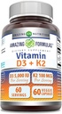 Įspūdingos formulės Vitaminas D3 5000 TV su vitaminu K2 100 mikrogramų