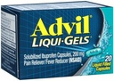 Advil Liqui- Gels 20s Dydis 20s Adivil Ibuprofenas Skausmo malšinimo skystos kapsulės 20ct