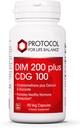 PROTOKOLAS DĖL LIFE BALANCE DIM 200 Plus CDG - 200mg - Kalcio ir DIM priedas - Cleanse Detox & Hormone Metabolizmas - Kalcio D gliukaratas - Non- GMO & Kosher - 90 Veg Caps