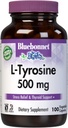Bluebonnet Ltirozino 500 Mg Vitamino kapsulės, 100 Skaičius