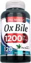 Lab - Bile Salts, Ox Bile, 1200 mg per Serving, 120 Caps- Digestive Enzymes Supplement, ox Bile Supplement.