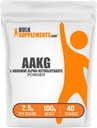 BulkSupplemen.com AAKG milteliai - Arginino AKG priedas, azoto oksido priedas, Unflavored & Gluten Free, 2,5 g per serving, 100g (3,5 oz) (pakuotė 1)