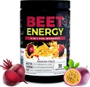 Nutrology Beet Energy O2, Pre Workout Powder, Energy, Endurance & Nitric Oxide Booster with Beet Powder, Yerba Mate, Adaptogens & Electrolytes, Vegan Pre Workout, Passion Fruit Flavor, 30 Servings