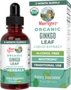 MaryRuth Organics Ginkgo Leaf Liquid Drops | Herbal Supplement | Nootropic | Circulatory System & Nervous System Health | USDA Organic | Non-GMO | Vegan | 60 Servings