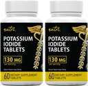 Nature's Fusions Potassium Iodide Tablets (Pack of 2) 130mg - 120 Tablets EXP 10/2032 - YODO Naciente - KI Pills - Yoduro de Potasio