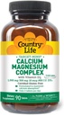Country Life Target- Mins Calcium Magnis su vitamino D-Complex, 1000mg / 500mg / 10mcg, 90 tablečių, Sertifikuotas Gluten Free, Sertifikuotas vegetariškas