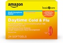 "Amazon" pagrindinė priežiūra Dienos Šalta ir Flu Relief Softgels, Non- Drowsy Šalta Medicina, Skausmo palengvėjimas, Karščiavimas, Kosulys, Stora Gerklė, Nosies Spūstymas, 24 Skaičiavimas