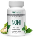 American Nutricaments - Noni - 60 kapsulių - Galingas adaptogenas subalansuotai energijai - 100% visi vaisių milteliai