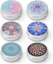Pill Box 3 Community Small Pill Case, Nešiojamas kišenėje arba Purse Pill Organizatorius Pill Container laikiklis Hold Vitaminai, Vaistika, Žuvies aliejus ir papildai (6PCS)