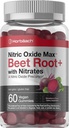 Horbäach Nitric Oxide Beet Root Gummies | 60 Count | with Nitrates | Strawberry Flavor | Vegan, Non-GMO, Gluten Free Supplement