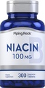 Piping Rock Niacino Priedas moterims ir vyrams ® 124; 100 mg ® 124; 300 Tablečių ® 124; Nikotino rūgštis su paraudimu ® 124; Vegetarian, Non- GMO, Gluten Free