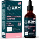 E2H Breastfeeding Supplement and Lactation Support - Liquid Lactation Supplement - Contains Fenugreek, Milk Thistle, Fennel and More - No Alcohol - Vegan - 2 Fl Oz