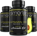 (3 pakuotė) Smarter Vitaminas D3 5000 TV Avocado aliejus 125µg 270 Mini Softgels