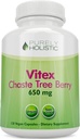 Vien tik Holistinis Chasteberry Vitex priedas 650mg - 4 mėnesių tiekimas 120 Vegan Capsules Agnus- Castus Chaste Tree Berry Capsules Palaiko Normalus Hormono balansas moterims