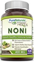 Pure Naturals Noni - 400mg kapsulės - 120 kapsulių
