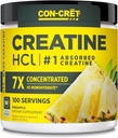 CONCRET kreatino HCl milteliai 124; raumenys, kognityvinis, Cellulal Energy Support ® 124; No Bloating or Cramps ® 124; JAV Pagaminta & NSF Sertifikuoti 124; Ananasai (100 Tarnavimas)