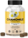 Amazing Botanicals Organic Chamomile Extract Tablets - Matricaria Chamomilla Plant-Based Supplement - 10x Extract 2000 MG Each - Promotes Relaxation - 30 Tablets