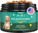 Šuo Multivitaminų Chewable Vitaminai šunims su gliukozamino Chondroitinas Multivitaminų Chews Puppy Gydymas Odos Coat širdies sveikatos Pet Hip & Bendra parama papildai šunų imunitetas mobilumo energijos