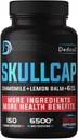 9in1 Skullcap žolė 5 mėnesių sveikatos priežiūros Miego, Mood & Immune - 6500mg Koncentruotas su ramunėlių, Lemon Balm, Aistra gėlės, Ashwagandha & daugiau, Ne GMO, Gluten- Free, 150 Vegan kapsulės