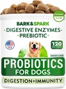 BARK & SPARK šuo Probiotiniai Chews - Dujos, Diarrėja, Alergija - Fermentai + Prebiotikai - Chewable Fiber - Digestion, Imunitetas - JAV Pagaminta - 90 Ct - Vištienos