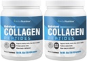 Collagen Peptides milteliai Hidrolizuoti baltymai yra Vital proteinai odos plaukų nagų ir bendros sveikatos, Keto, Paleo Friendly, Non- GMO, Gluten Free, 45 Paslaugos, 2 Konteineriai
