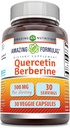 Nuostabios formulės Quercetin Berberine ® 124; 250 Mg Berberine ir 250 Mg Quercetin ® 124; Veggie Capsules Addition ® 124; Non- GMO ® 124; Gluten Free ® 124; Pagaminta JAV (30 Count)