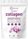 Micro Ingredients Multi Collagen Peptides Powder, 8oz | Type I, II, III, V, X + Biotin, Vitamin C & Hyaluronic Acid | Unflavored | Supports Hair, Skin & Joint Health | Keto, Non-GMO
