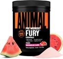 Gyvūnų Fury Preworkout Milteliai - Watermelon, 350mg Kofeinas, BCAA Amino rūgštys, 2g Beta Alanine, Citrulinas & Tirozinas, Energija, Focus, Stiprumas, ištvermės, Preworkout vyrams ir moterims, 20 Paslaugos