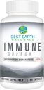 Best Earth Naturals Immune Support Supplement - Multi Vitamins for Adults with Vitamin C 30mg, Vitamin E 30 Iu, Turmeric, Mushroom, Garlic Supplement & More - 60 Capsules
