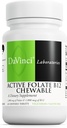 DAVINCI LabS Active Folate B12 Chewable - mitybos priedas, skirtas remti širdies sveikatą, sveikus nervus, imuninę funkciją ir energijos gamybą * - su folate ir vitaminas B12- 60 Chewable tablečių