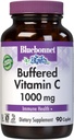BlueBonnet Nutrition Buffered Vitaminum C1000 mg Daržovių kapsulės Buffered Calcium Ascorbate for Immune Health Soy Free Gluten Free NonGMO Kosher Pieno nemokamai Vegan Daržovių kapsulės, Citrus, 90 Count