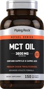 Piping Rock MCT Oil Softgel Capsules maždaug 124; 3600mg