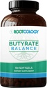 Rootcology by Dr. Izabella Wentz | Butyrate Balance | Postbiotic Promoter of Gut and Immune Health | Tributyrin for Healthy Bowel Function and Regularity | 60 Softgels