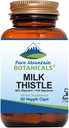 Pure Mountain Botanicals Milk Thistle Capsules - 90 Kosher Vegan Caps su organinio pieno Thistles ir Potent Silymarin ekstraktas
