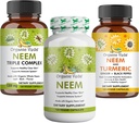 Premium Neem & Turmerinis priedas Bundle - 2-in-1 kapsulės formulė odos sveikatos, imuninis & valymo parama