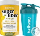 Bellway Super Fiber Powder + Fruit, Pineapple Passion Fruit Shaker Bottle Bundle
