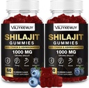 1000 MG Shilajit Gummies, Organic Shilajit Gummies with 85 + Trace Minerals, Fulvic Acid, Shilajit for Men & Women, Shilajit Resin, Shilajit Himalayan Organic for Energy, Srain, Immunity, 120 Count