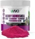 AKI Berry Bombshell - Acai, Elderberry & Blueberry Blend (5.3oz / 150g) - Bringai kartu Idealus uogų sukurti mitybos, kvapnus ir patogus maisto - Vegan Friendly & Gluten Free