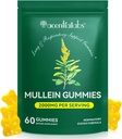 Mullein Gummies for Lung Cleanse,Natural Mullein for Lung Cleanse Support,Lung Cleanse for Smokers,Mullein Herbal Supplements with Chlorophyll (60 Chews)