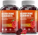 Berberino priedas su Ceilonu Cinamonu - Cukrus Nemokamas organinis berberinas 1500mg Gummies vyrams ir moterims - Parama imunizacijai ir metabolizmui bei energetikai