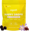 Organifi Happy lašai - Dienos Superfood Happy Gummies suaugusiems - Mood Support Addition for Balance, Bliss, Energy and Taking the Edge Off - Saldus citrinos skonio - 60 Gummies
