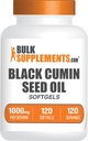 BulkSupples.com Black Cumin Seed Oil Softgels - Black Cumin Seed Oil 1000mg - Gluten Free, 1 Softgel per Tarnavimas, 120 Count (Pack of 1)